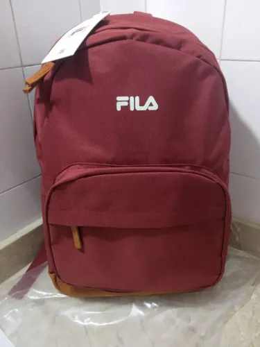 Mochila Fila Letrer Importada Unissex Nova Côr Vermelha Ocre
