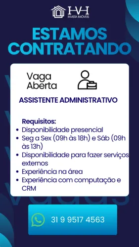 VAGA - ASSISTENTE ADMINISTRATIVO | IMOBILIÁRIA