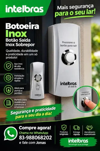 BOTOEIRA INTELBRAS INOX 
