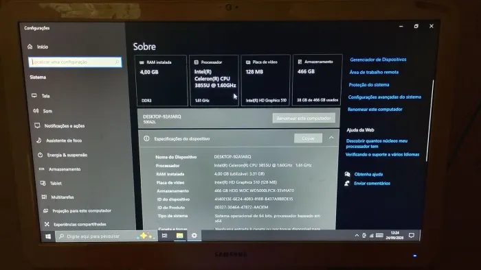Vendo Computador Samsung All-in-One funcionando perfeitamente