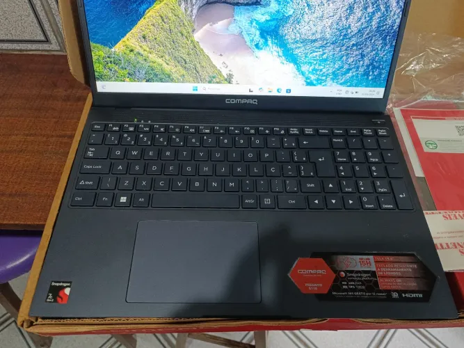 Notebook Hp gamer snapdragon/SSD/4gb/placa vídeo tela 16" full HD bateria 15hrs bluetooth