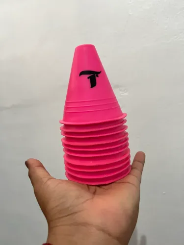 ? Kit 10 Mini Cones Traxart para Slalom e Treino - Rosa