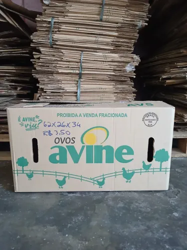 Caixa de papelão na oferta