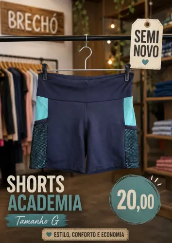 Shorts feminino academia G Adulto