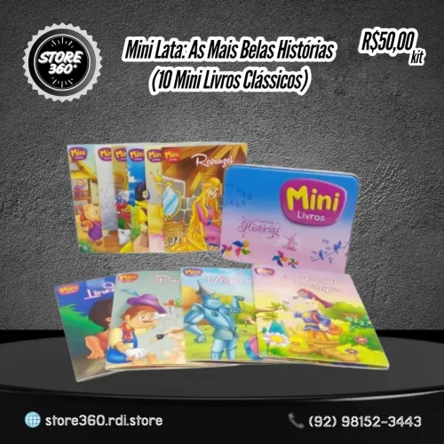 Mini Lata: As Mais Belas Histórias (10 Mini Livros Clássicos)