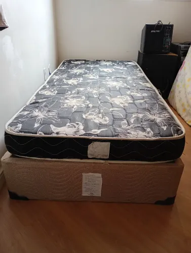 Cama box de Solteiro+ Colchão Barato