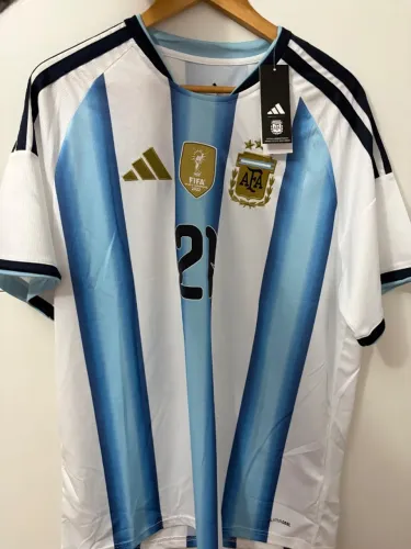 Camisa Argentina Copa do Mundo 2026 - Flaco López #21
