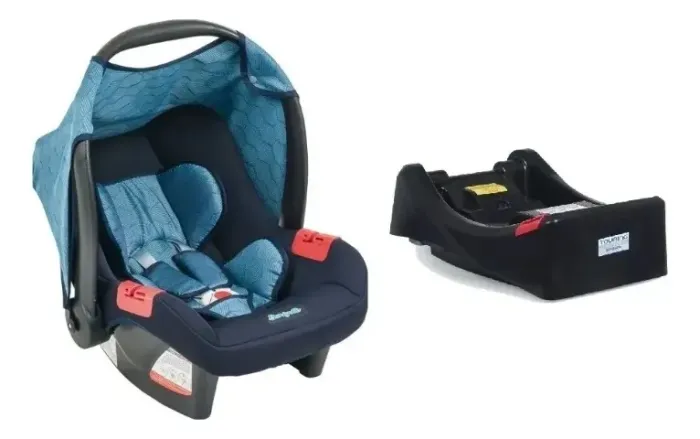 Bebê Conforto Geo Azul Touring Evolution Se + Base Burigotto