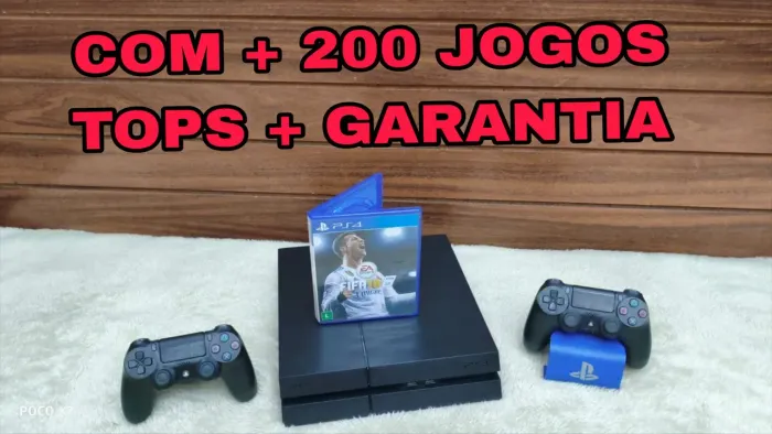 PlayStation 4 + 200 jogos tops
