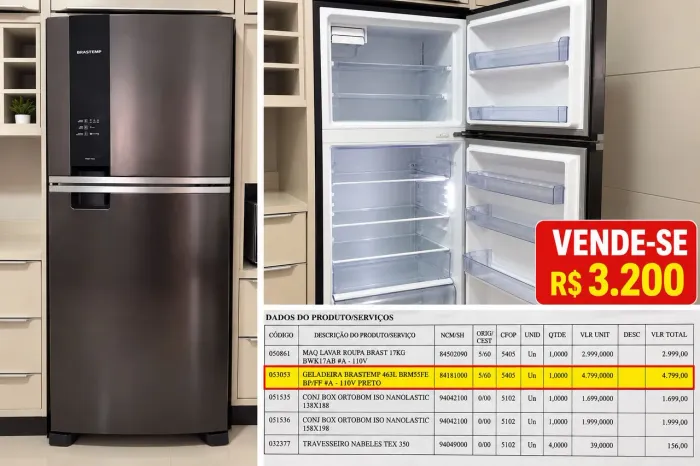 VENDE-SE GELADEIRA BRASTEMP 463 LITROS