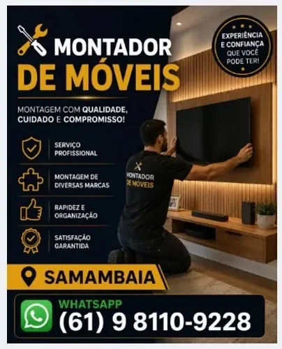 Montador de móveis instalação de suporte de tv