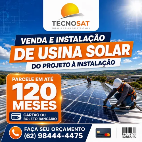 Energia solar venda e projetos de usina solar.