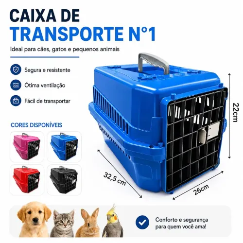 Caixa de Transporte Pet - Ideal para Filhotes!