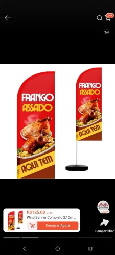 Vendo 2 banners de frango assado 2metro de altura