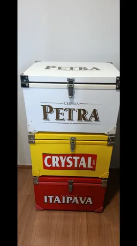 Lote 3 Caixas Térmicas Baú Cerveja (Itaipava, Petra, Crystal) - Semi-novas
