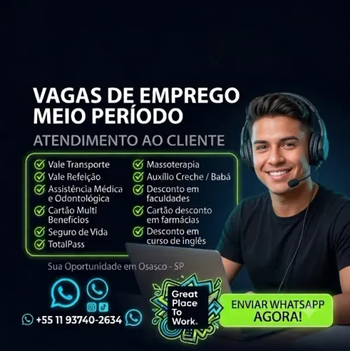 Assitente de Atendimento - Meio Período