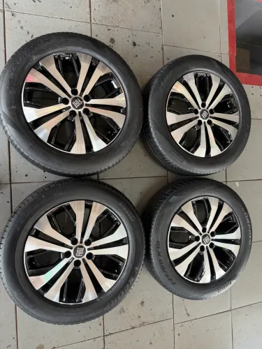 Rodas aro 18 Fiat toro volcano + pneus pirelli