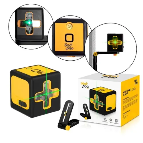 Mini Nível Laser 20m [2 Linhas], Multiuso, Autonivelante e Profissional, 