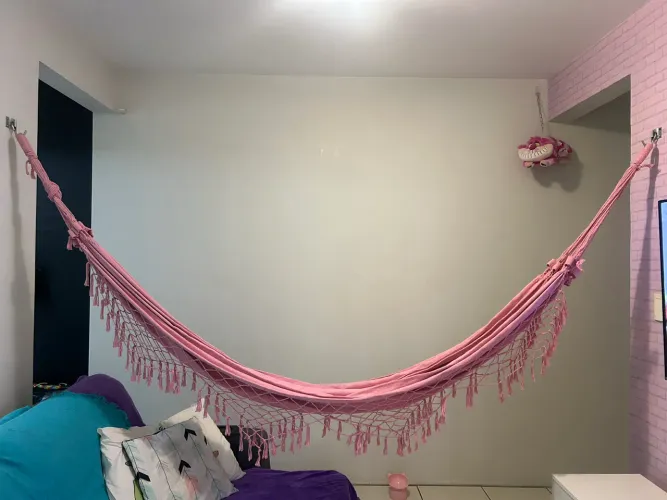 Rede descanso rosa