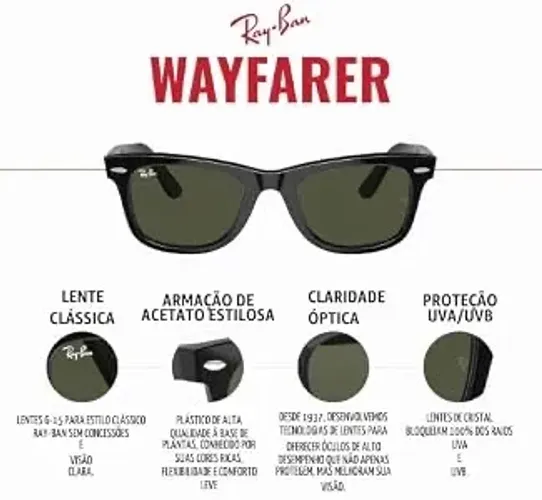 Óculos de Sol Ray Ban Wayfarer Classic RB2140 