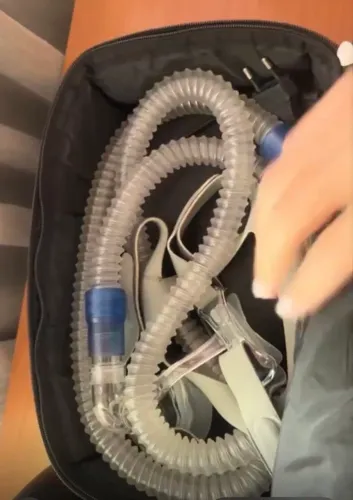 CPAP completo mangueira dois metros e máscara nunca usados