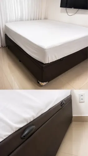 CONJ. CAMA CASAL COM BAÚ MARCA CASTOR
