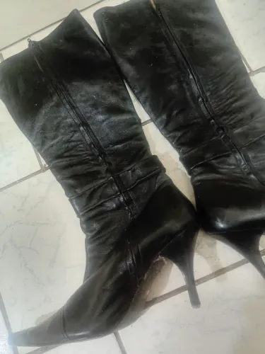Bota de couro Cano Alto