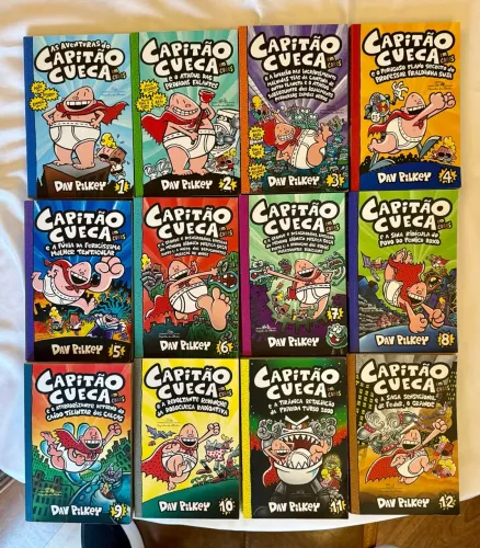 Coleção livros Capitão Cueca - 12 volumes