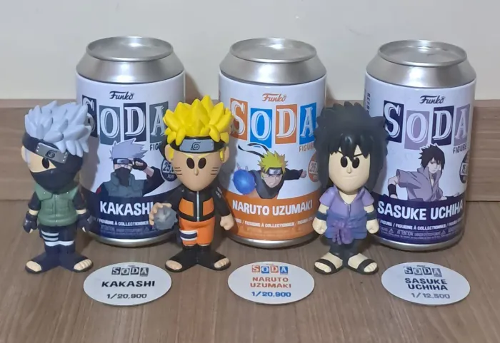 Funko Soda Naruto + Sasuke + Kakashi lote