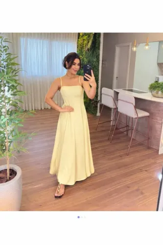 Vestido Midi Amarelo