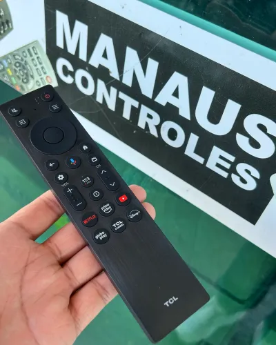 Controle Original Tv TCL Android 4K comando de Voz