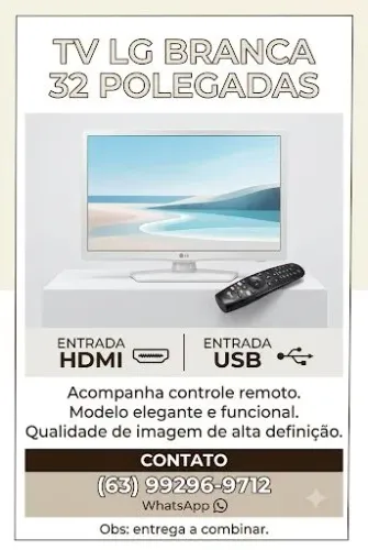 TV BRANCA 32 POLEGADAS 