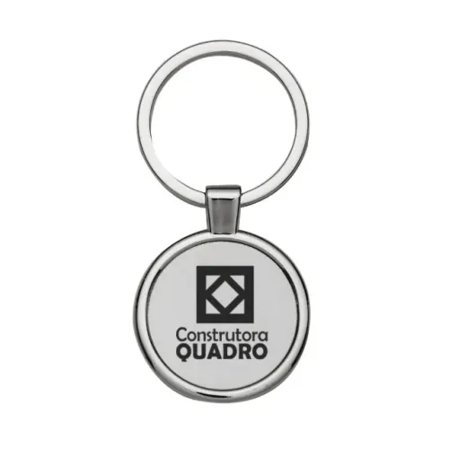 CHAVEIRO GRAVAÇÃO A LASER AÇO REDONDO - 1X0 - 10unid - GIFT1290