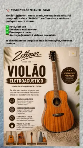 Violão Zellmer eletroacústico