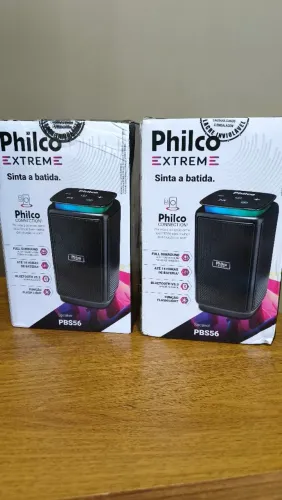 Caixinhas de Som Kit 100W TWS Com 2 Philco Extreme Surround Bateria Bluetooth 5.3 Novas
