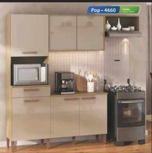 Armário de Cozinha Pop 6 Portas 1 Gaveta - SUPER OFERTA!
