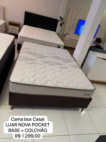 Colchão Casal Molas ensacadas com base NOVO - Entrego!