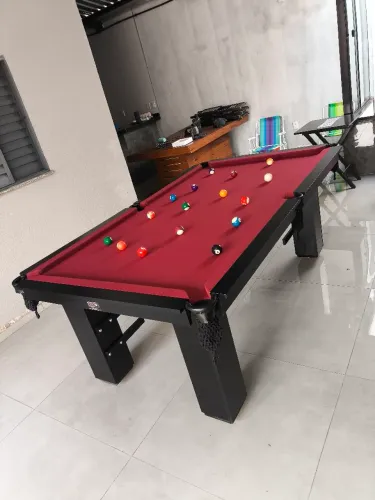 MESA DE SINUCA COM PEDRA DE ARDÓSIA
