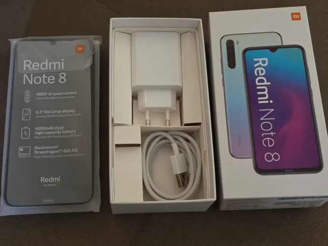 Smartphone Redmi Note 8 Snapdragon 665 (4/64gb) Carregador Xiaomi 33W Ótimo Estado
