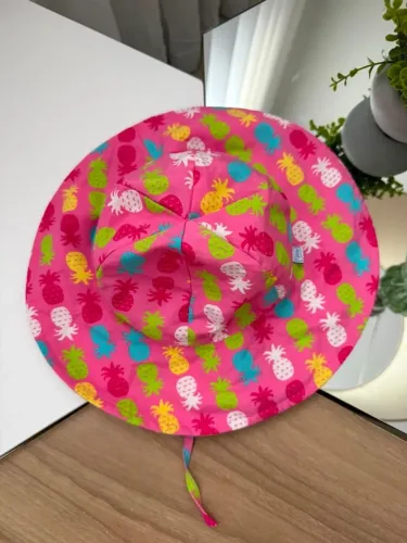 chapéu de piscina infantil rosa abacaxi