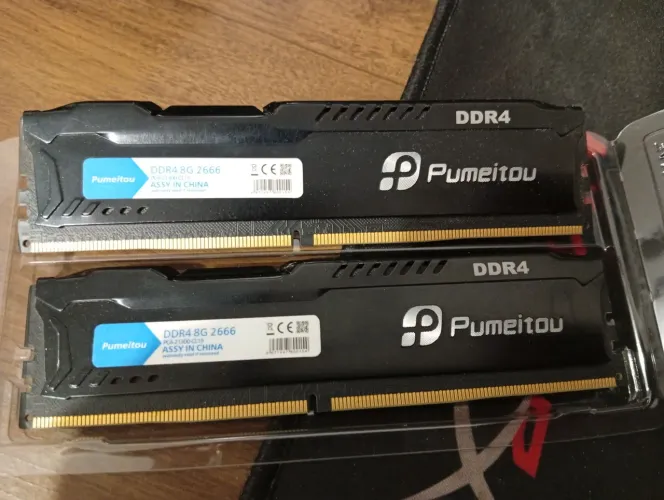 Memória RAM PUMEITOU 2666MHZ - 2X8GB - ESTADO DE NOVA!