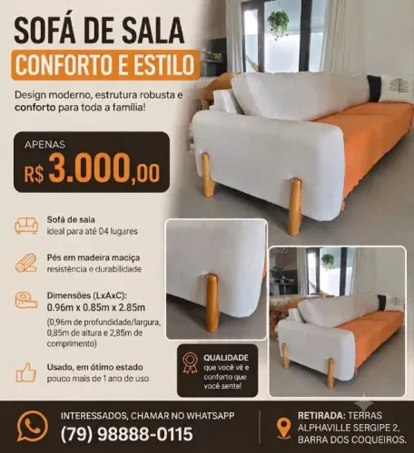 Sofá Sala 4 lugares!