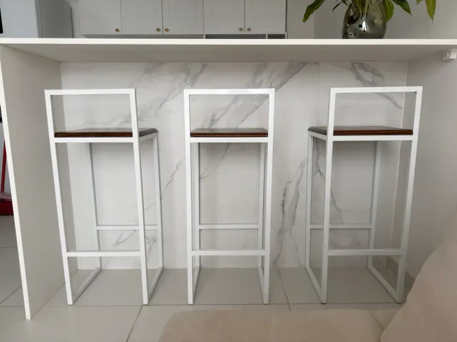 Kit 3 banquetas industriais