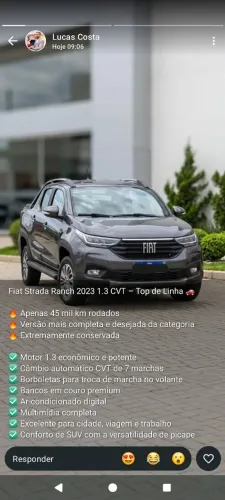 Fiat Strada Ranch 1.3 Flex 8V CD Aut. 2023