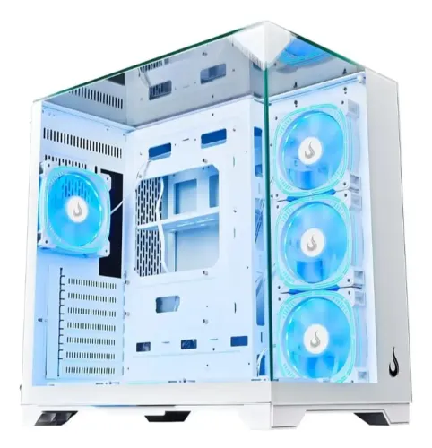 Gabinete branco e vidro RISE
