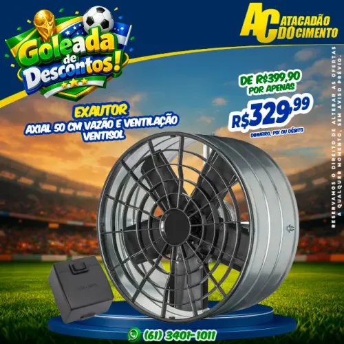 Exaustor 50cm Vazão e Ventilação Ventisol