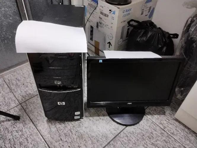 Computador Hp 4gb Memoria Hd 320gb+monitor 14 Aoc