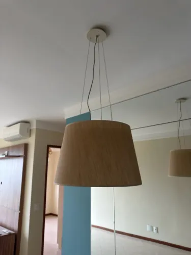 Lustre pendente cone com vidro