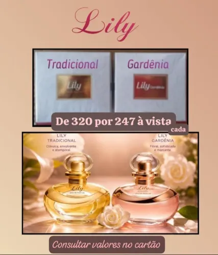 Lily de 320 por 247 à vista. <br>Consultar valores no cartão.<br>