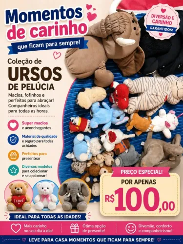 Vendo ursinho de pelúcia